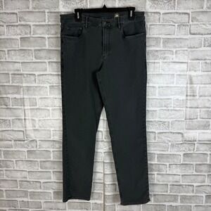 Faherty Brand Movement 5-Pocket Pants Mens 34 x32 Onyx Grey Straight MBF2437-OYX